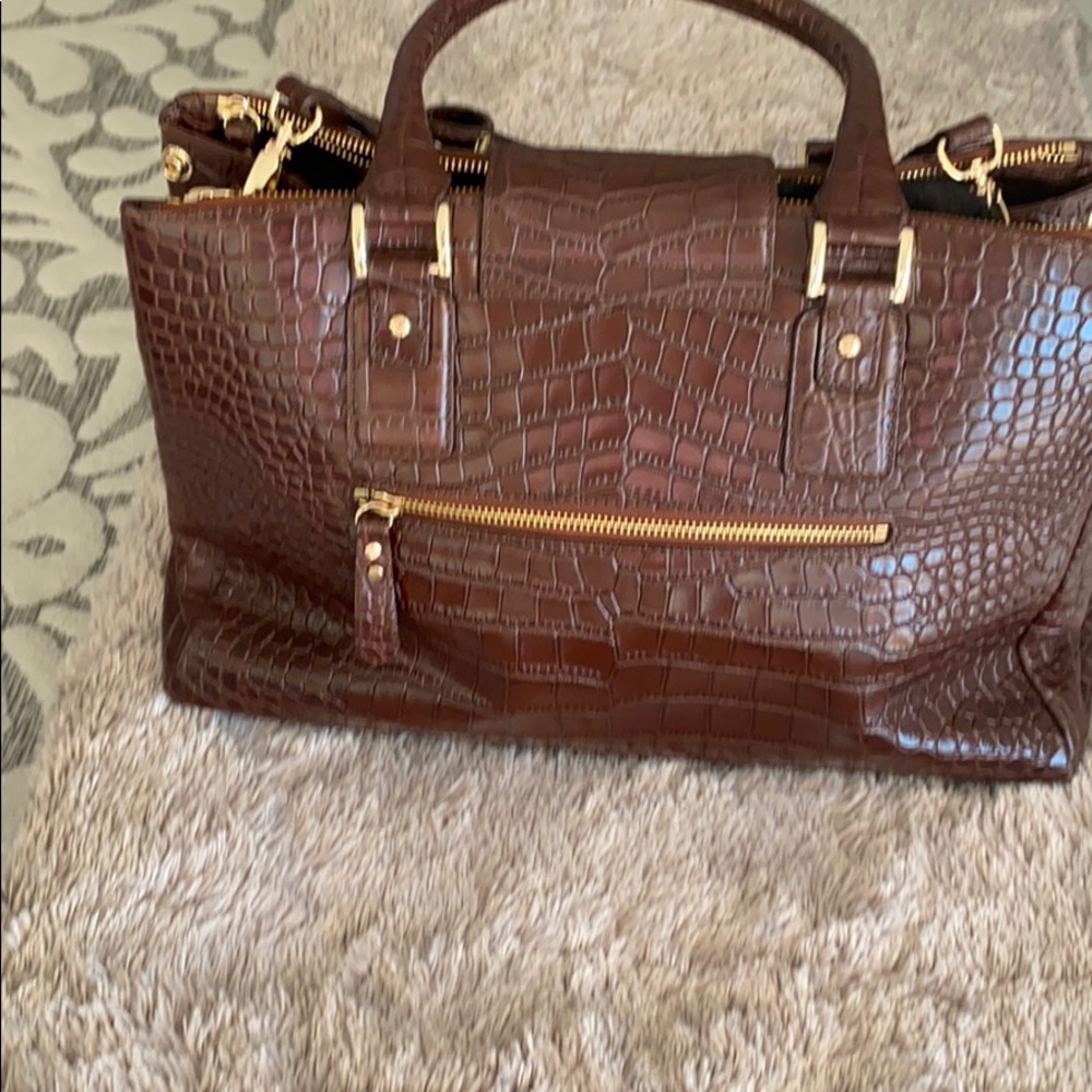 Kookjac leather satchel with cross body strap - Picture 5 of 8